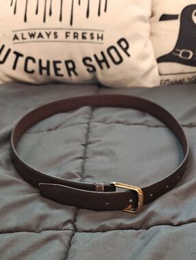 Authentic Christian Dior Skinny Leather Belt Made In Spain